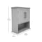 Flash Furniture Vega Wall Mounted Bathroom Medicine Cabinet Storage Organizer w/Two Magnetic Closure Doors FS-VEGA-BATH-5-GY-GG - alternate 10